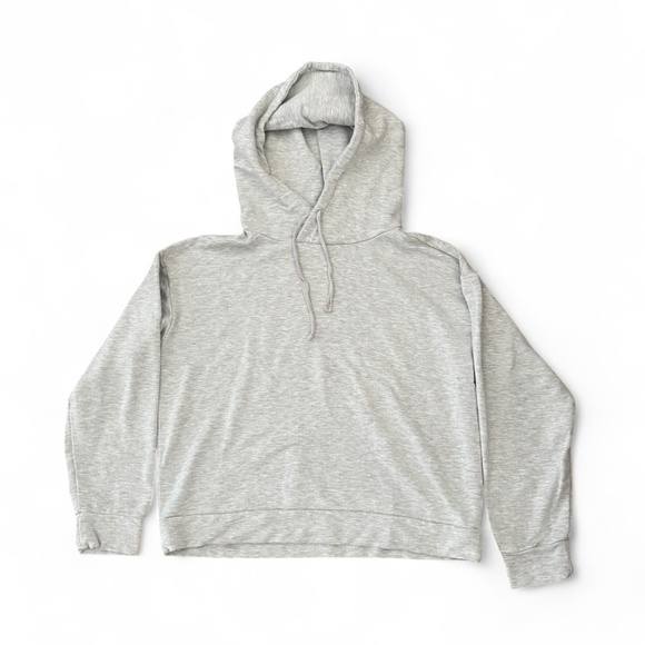 Quince Supersoft Fleece Pullover Hoodie Heather Gray S - Picture 1 of 9